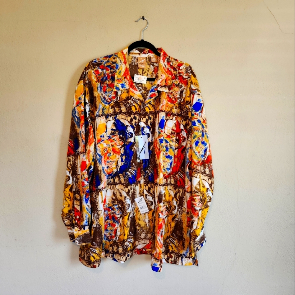 90s NWT Karl Kani Hip hop mens long sleeved shirt XXL, new with tags, vintage